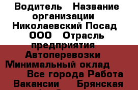 Водитель › Название организации ­ Николаевский Посад, ООО › Отрасль предприятия ­ Автоперевозки › Минимальный оклад ­ 25 000 - Все города Работа » Вакансии   . Брянская обл.,Сельцо г.